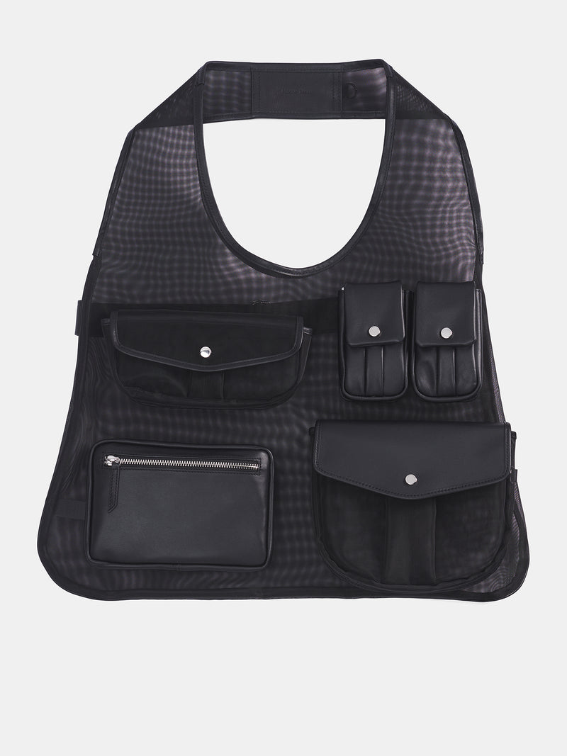 Black Utility Pocket Vest Bag (BAG201-M-0805-BLACK)