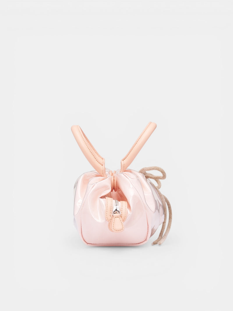 Mini Gathered Top Handle Bag (BAG211-0829-CLEAR-TAUPE)