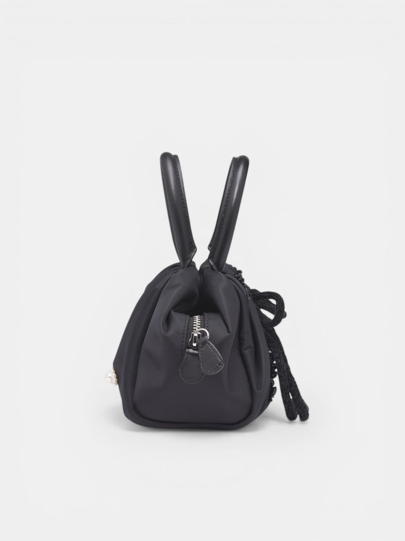 Embellished Mini Gathered Handle Bag (BAG211DB-0761-BLACK)
