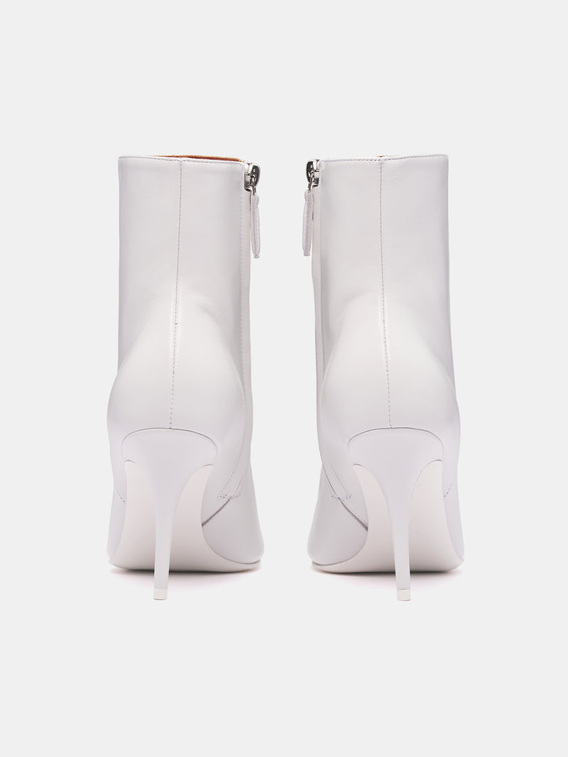 Barbara Heeled Ankle Boots (BARBARA-NAPPA-WHITE)