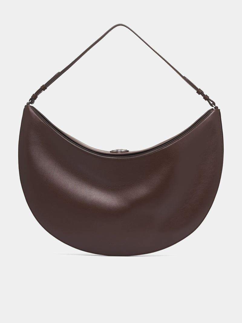 Brown Leather Ovalo Bag (BAW00437AC18A08-BROWN)