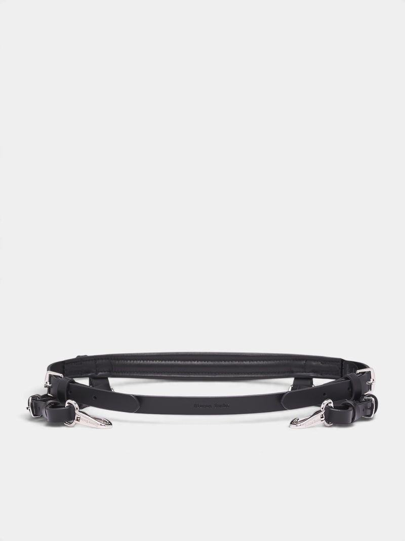Black Leather Bridle Belt (BBELT4T-M-0839-BLACK)