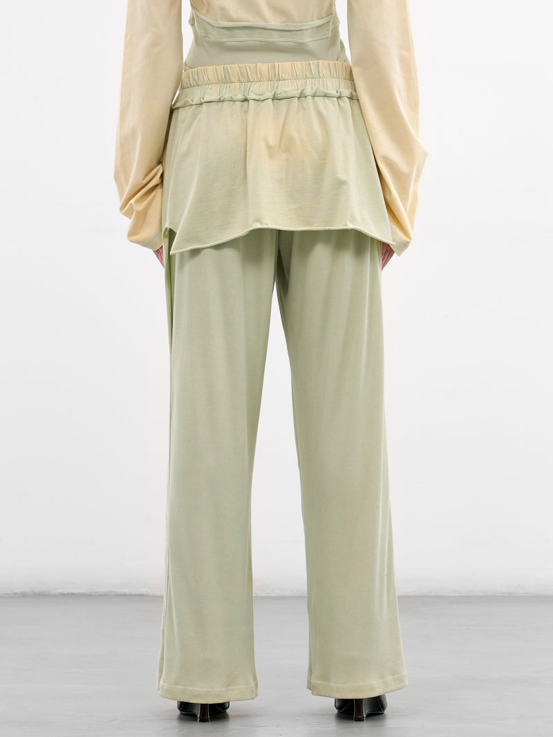 Green Bellona Deconstructed Cotton Sweatpants (BELSW0SGR-SUBTLE-GREEN)