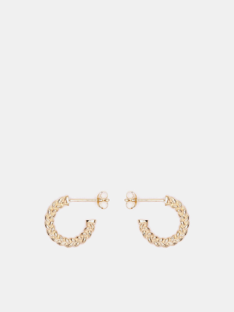 Braided Hoop Earrings (BHOOP1-GOLD)