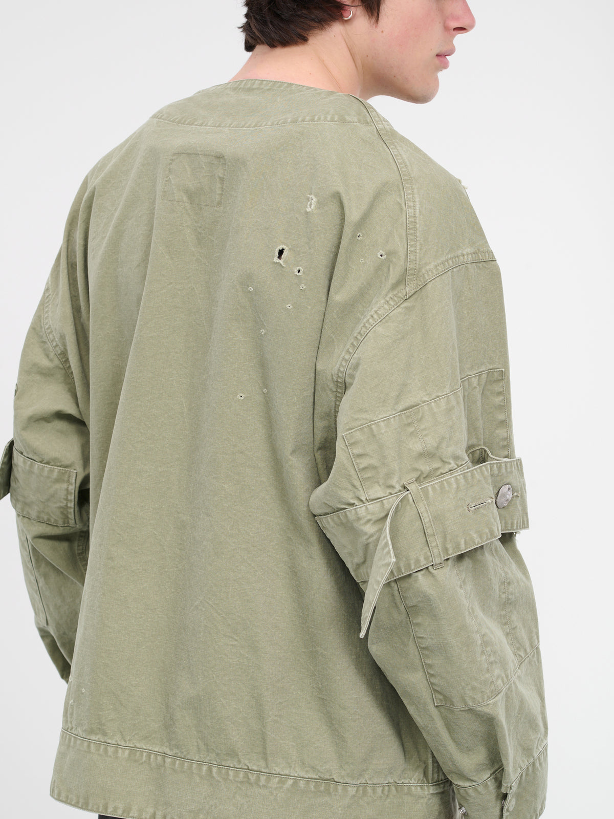 Distressed Strap Jacket (BL04-KHAKI)