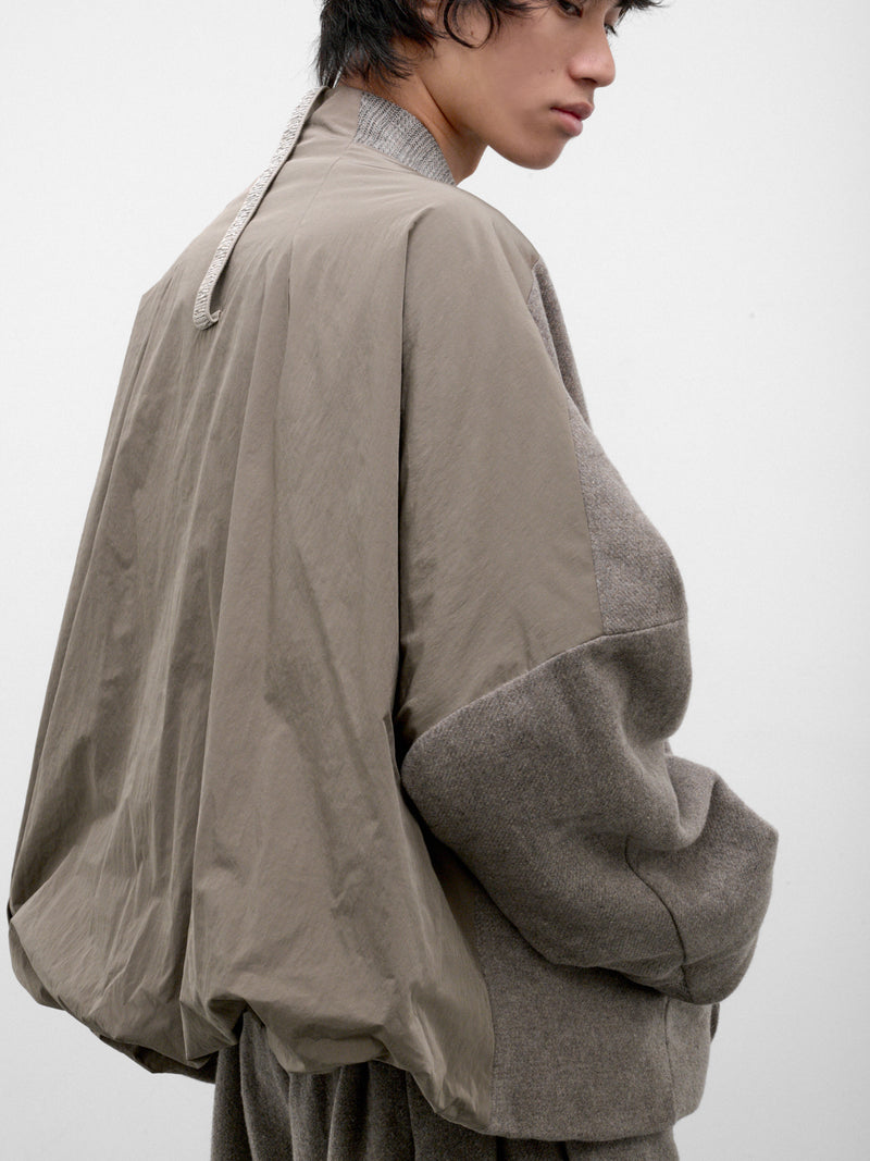 Gray Wool Bombeo Jacket (BOMBEO-GREIGE-GREY)