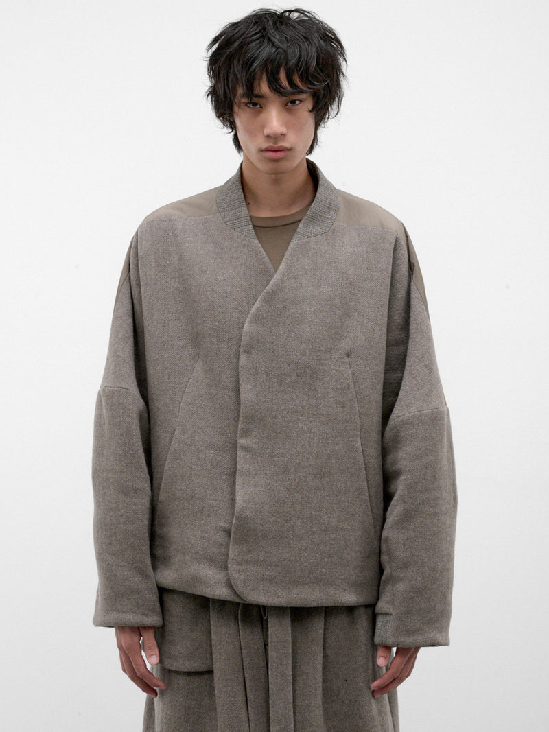Gray Wool Bombeo Jacket (BOMBEO-GREIGE-GREY)