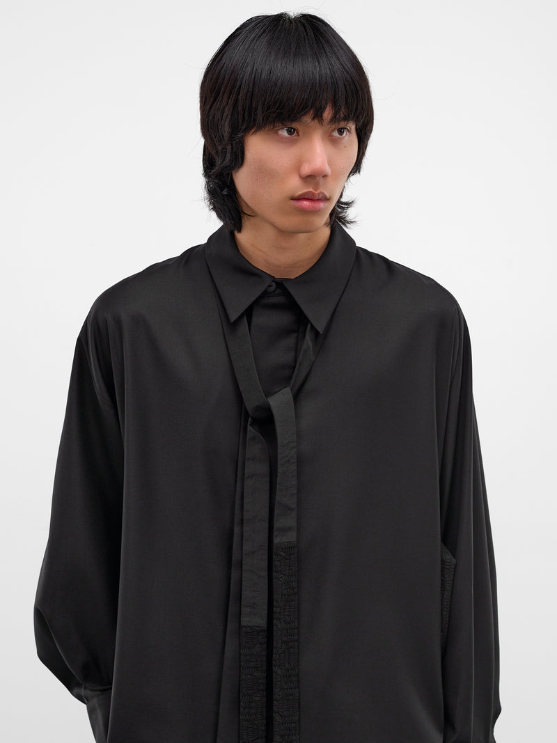 Botta Black Wool Textured Shirt (BOTTA-BLACK)