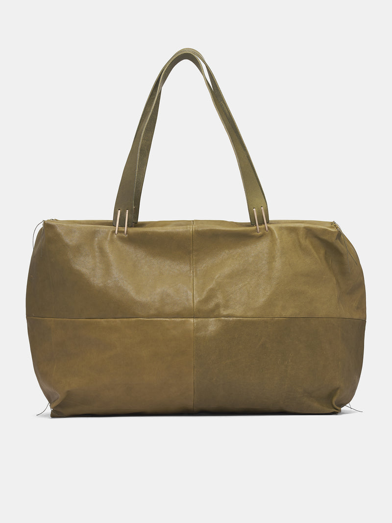 Green Horse Leather Box Bag (BQ34-CUAG-1-2-WOODBINE)