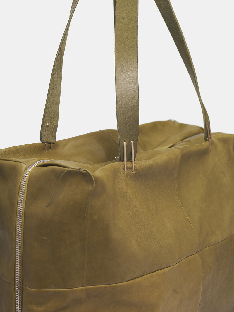 Green Horse Leather Box Bag (BQ34-CUAG-1-2-WOODBINE)