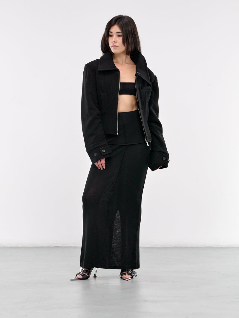 Stand Collar Jacket (JA-09BK-BLACK)