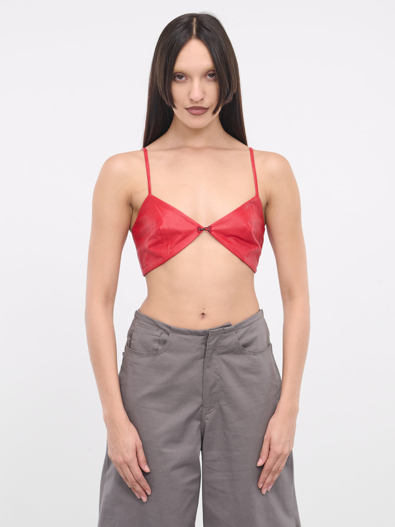 Leather Bra (BRA-RED-01-RED)