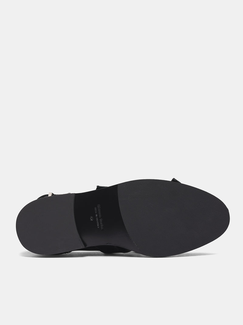 Black Leather Multi Buckle Brogue (BRG14-0740-BLACK)