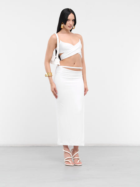 スカート BELPER PRINTED MESH SKIRT(WHITE) Power Mesh Open Front Skirt - Just For Kix