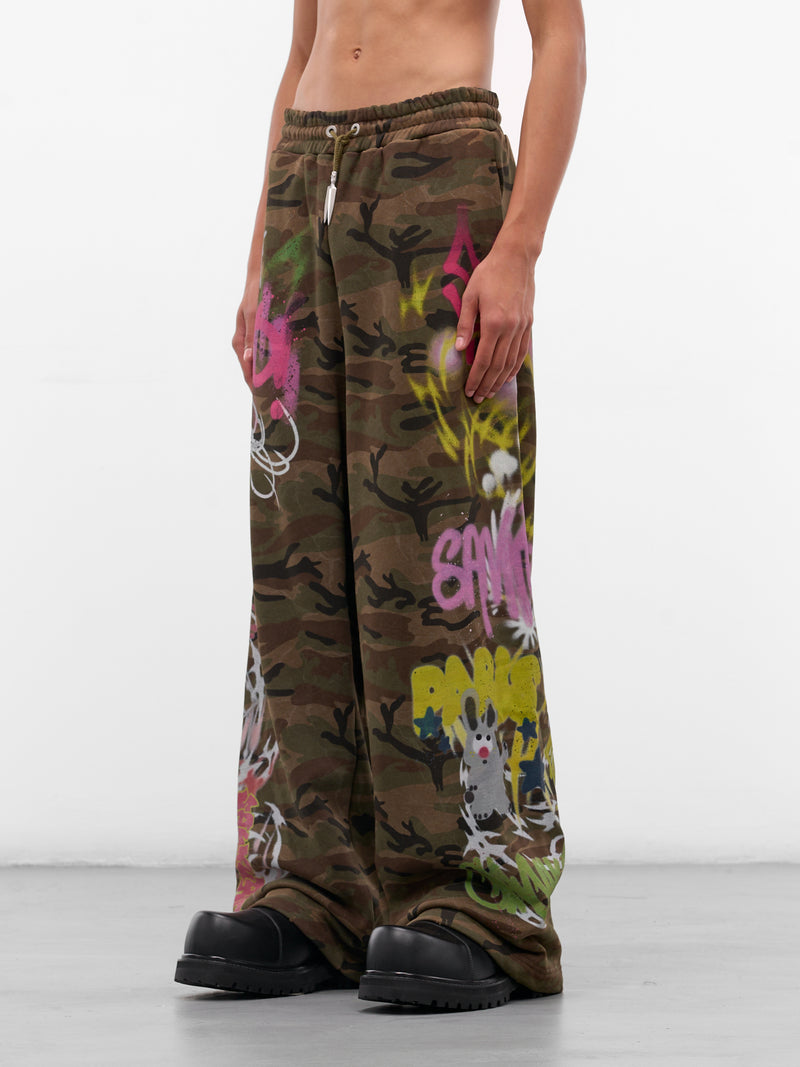Camo Graffiti Graphics Sweatpants (BUPA0101-CAMOUFLAGE)