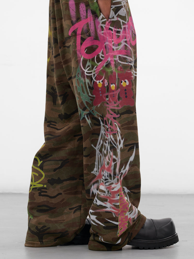 Camo Graffiti Graphics Sweatpants (BUPA0101-CAMOUFLAGE)