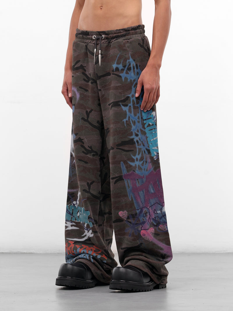 Camo Graffiti Graphics Sweatpants (BUPA0102-CAMOUFLAGE)
