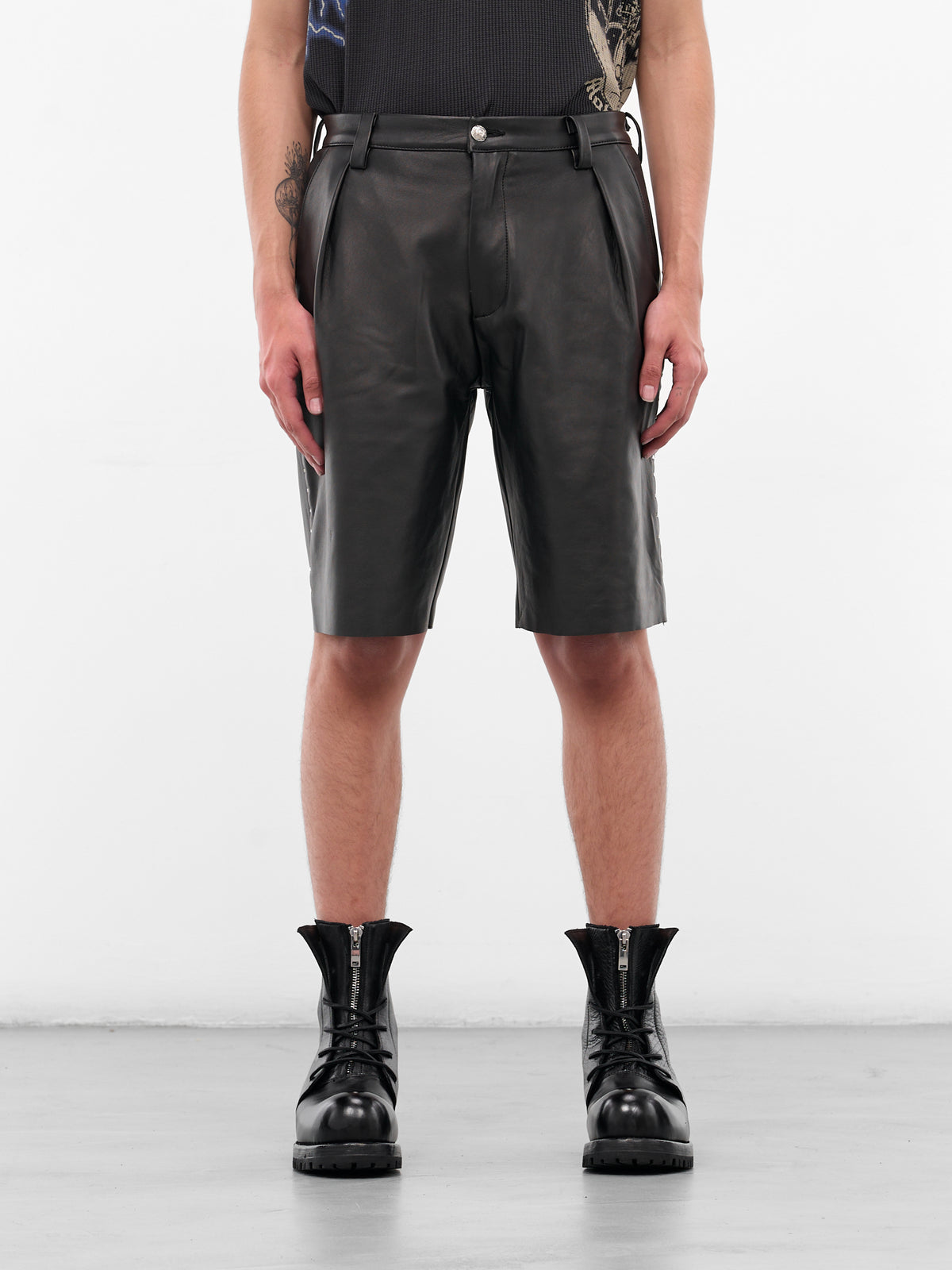 Black Business Leather Shorts (BUSINESS-SHORT-BLACK)