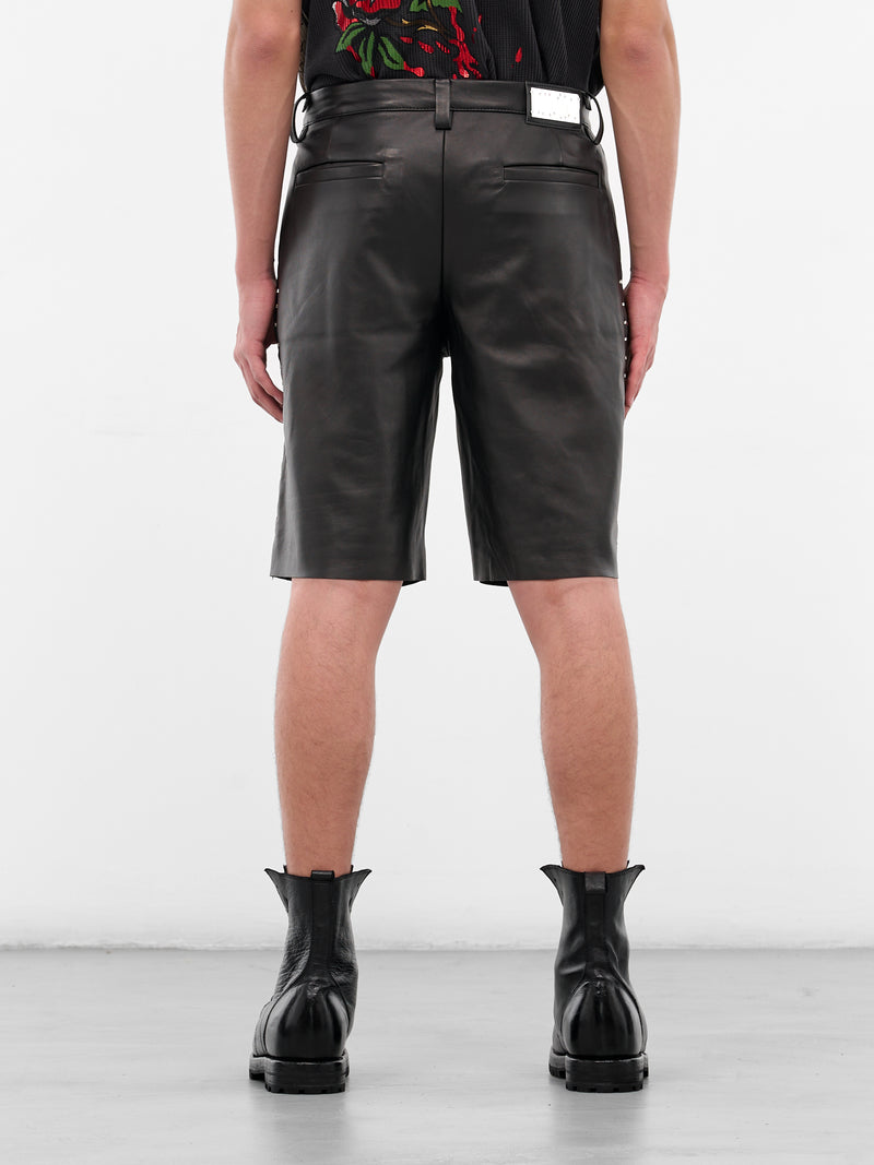 Black Business Leather Shorts (BUSINESS-SHORT-BLACK)