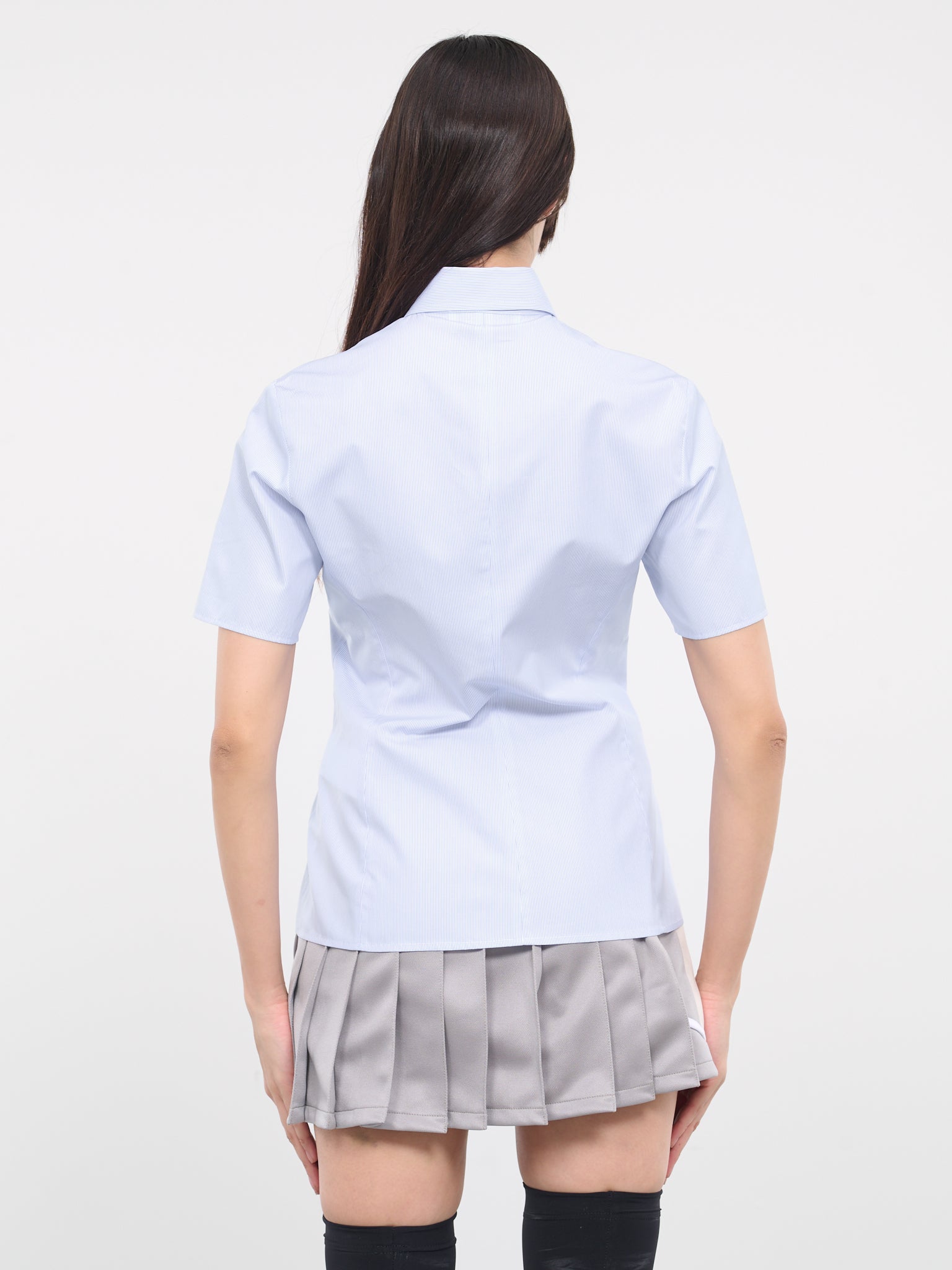 Striped Zip-Up Shirt (BWGG001-FAB0014400-BLUE)