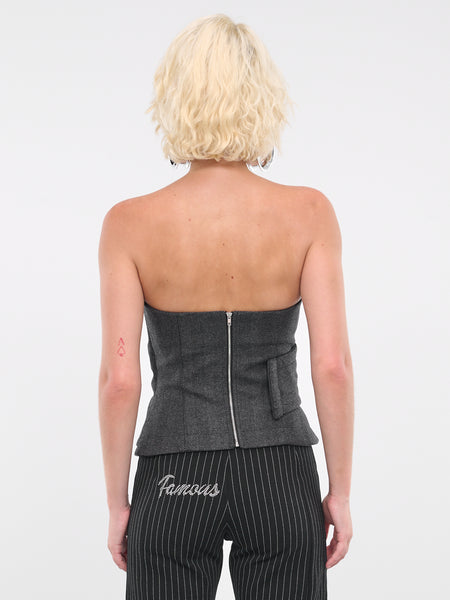meer. メーア　CORSET DESIGN TOP /GRY meer. メーア CORSET DESIGN TOP /WHT