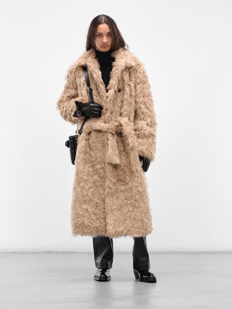 Beige Astrakan Fur Coat (CO40L-LB01-BEIGE-FUR)
