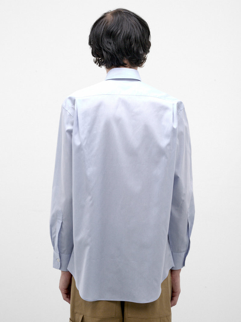 Blue Cotton Button-Up Shirt (C263F01B01-SAXE-BLUE)