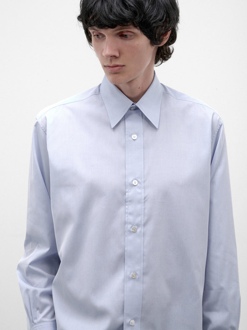 Blue Cotton Button-Up Shirt (C263F01B01-SAXE-BLUE)