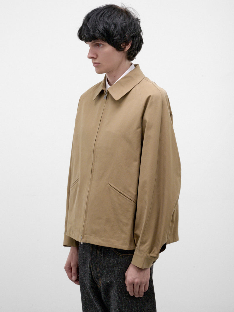 Beige Cotton Zip Jacket (C263F05J01-BEIGE)