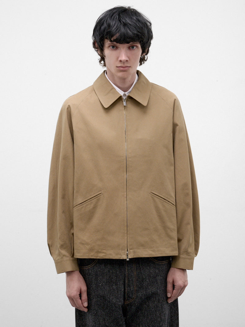 Beige Cotton Zip Jacket (C263F05J01-BEIGE)