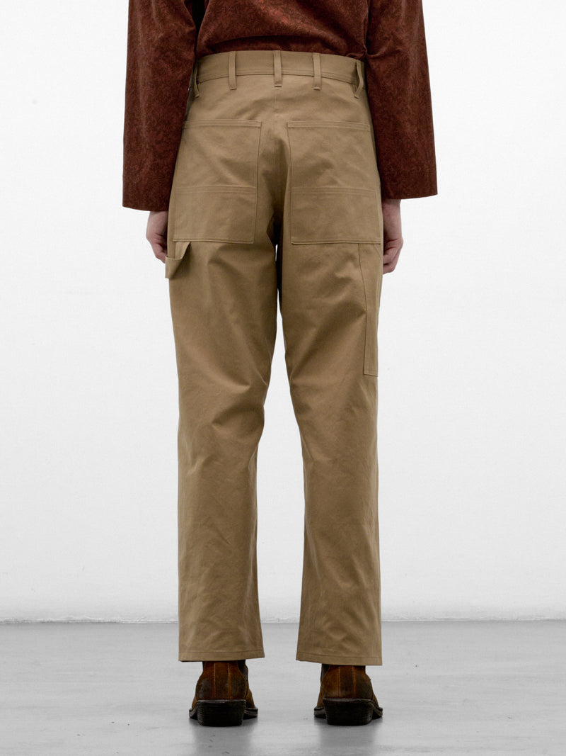 Beige Cotton Utility Pants (C263F05P01-BEIGE)