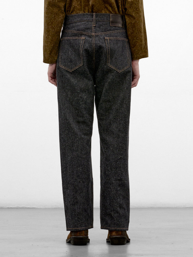 Black Cotton-Silk Pants (C263F11P02-BLACK)