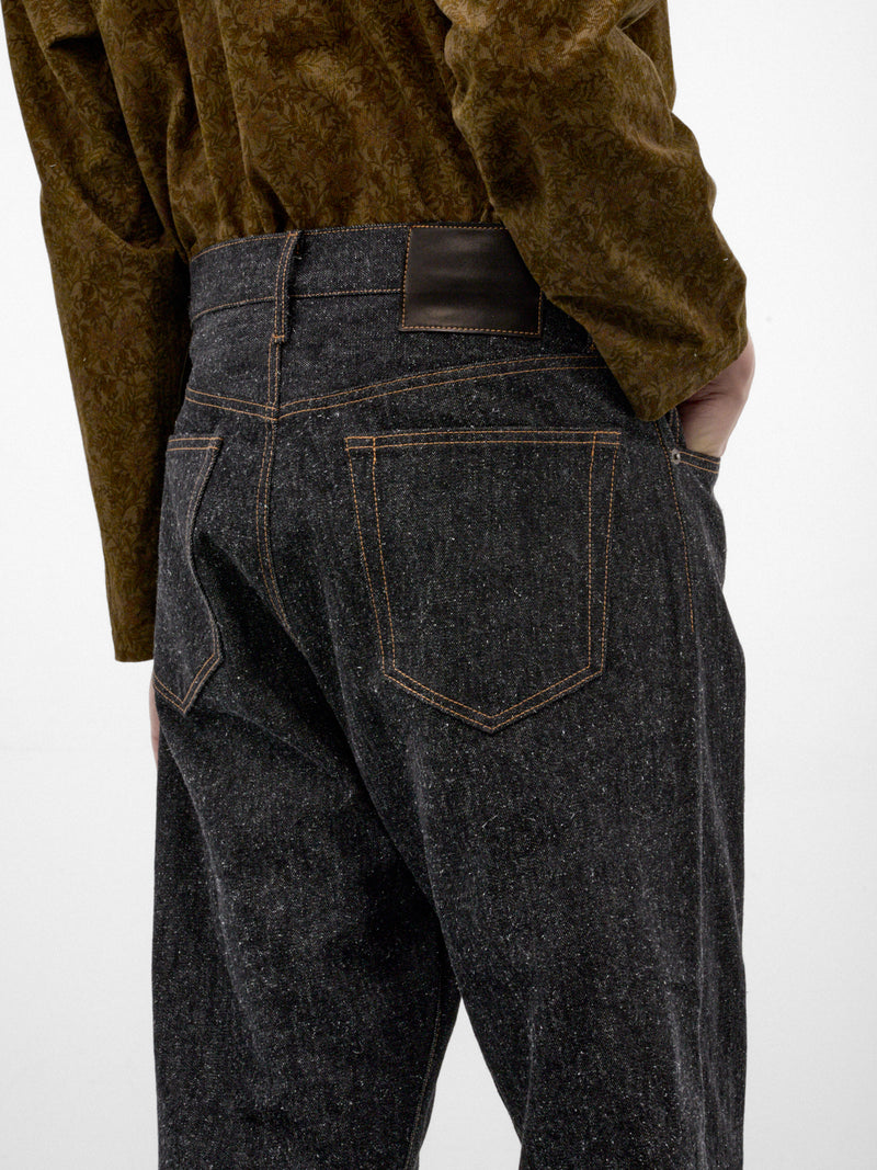 Black Cotton-Silk Pants (C263F11P02-BLACK)