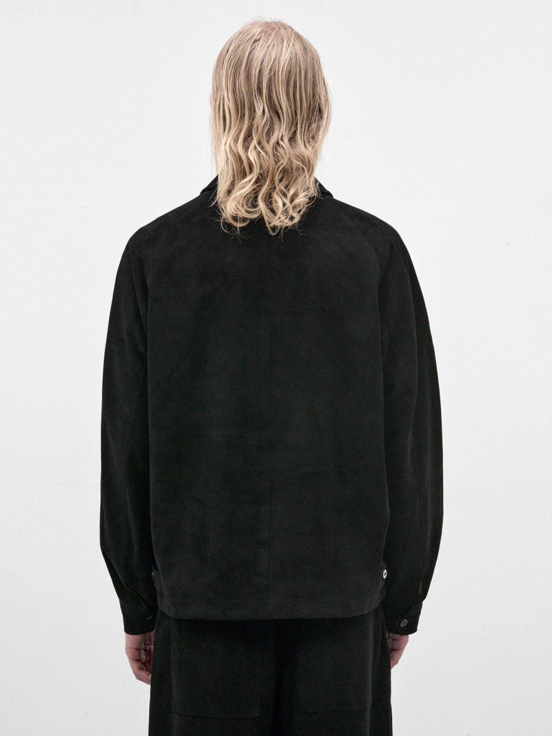Brown Sheep Suede Zip Jacket (C263L02J01-BROWN)