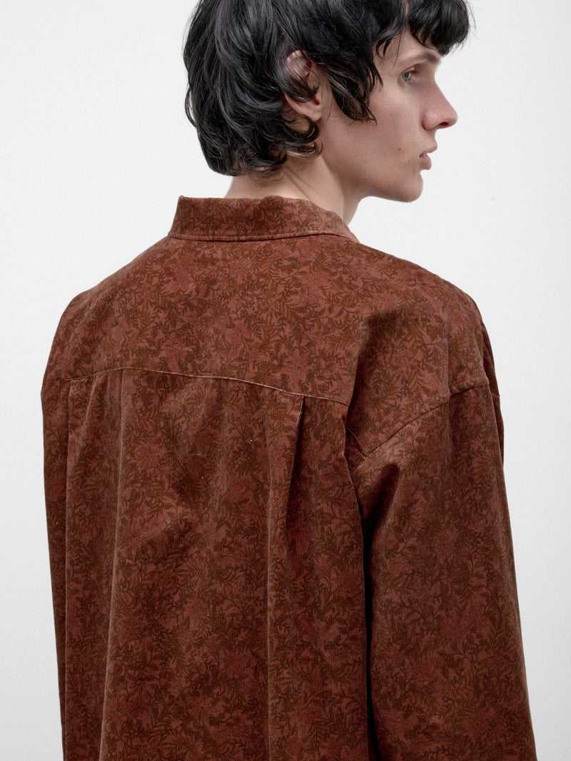 Terracotta Botanical Pullover Shirt (PC263F08B02-TERRACOTA)