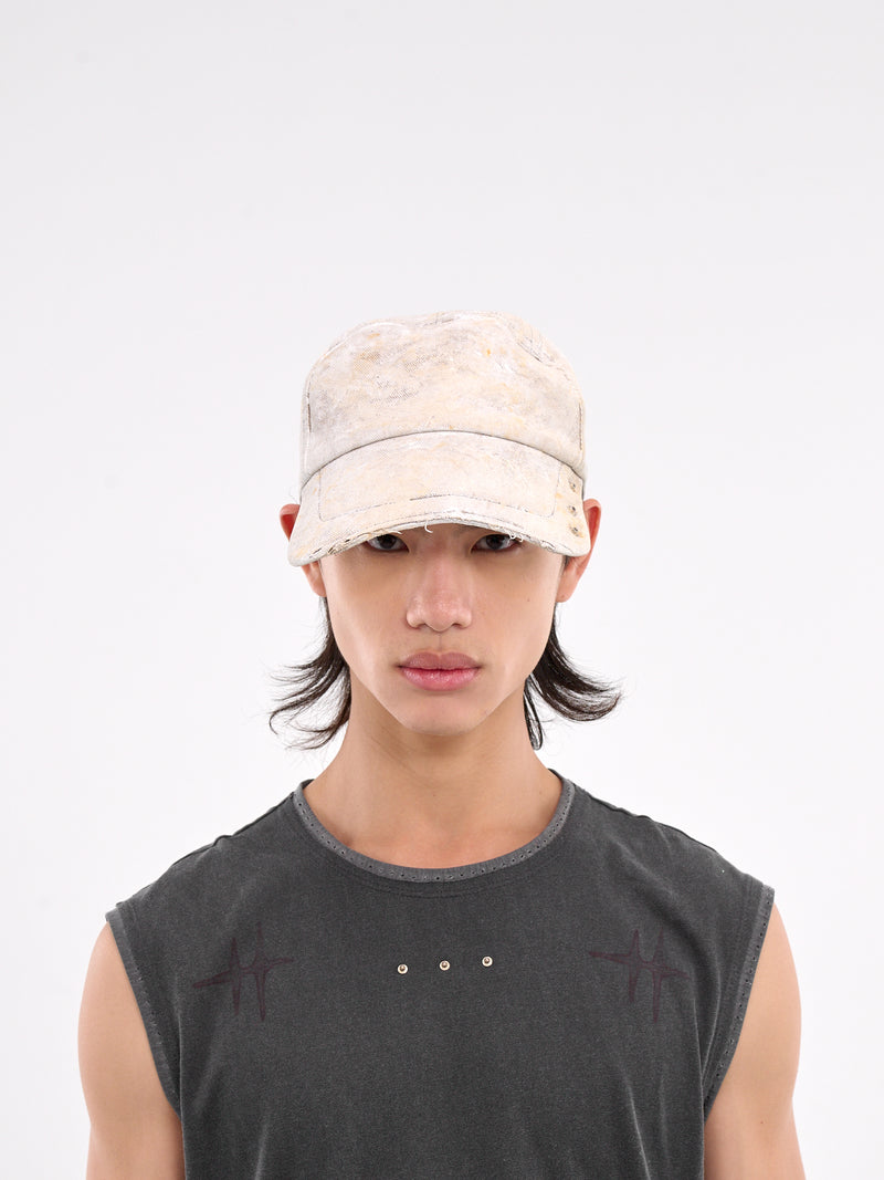 Hand-Coated Horseshoe Crab Cap (CA07HCHC4RW-RUSTY-WHITE)