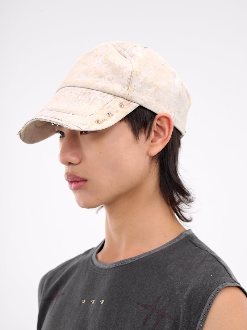 Hand-Coated Horseshoe Crab Cap (CA07HCHC4RW-RUSTY-WHITE)