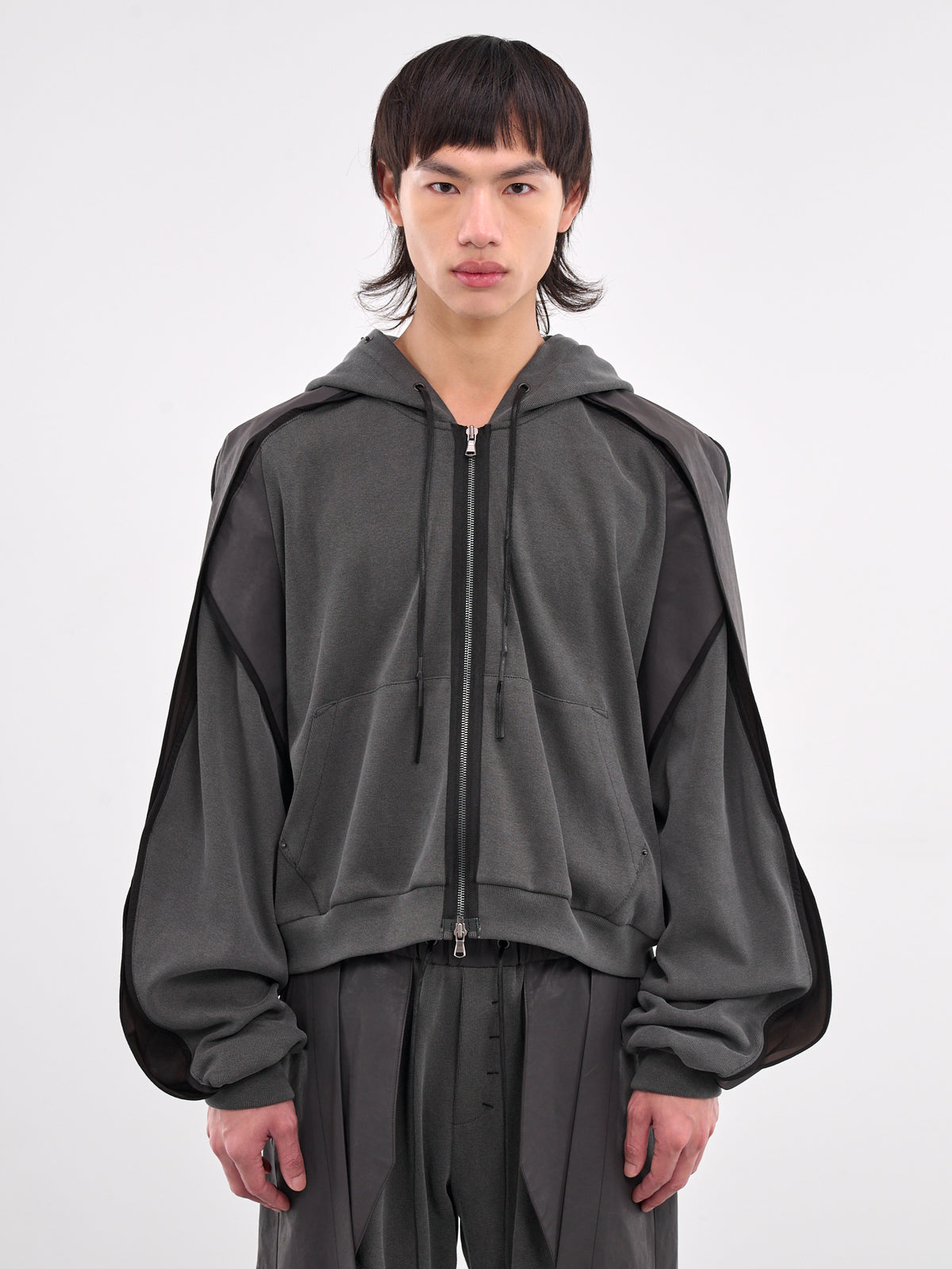 Layered Zip Hoodie (CA07HCJ4CC-CHARCOAL)