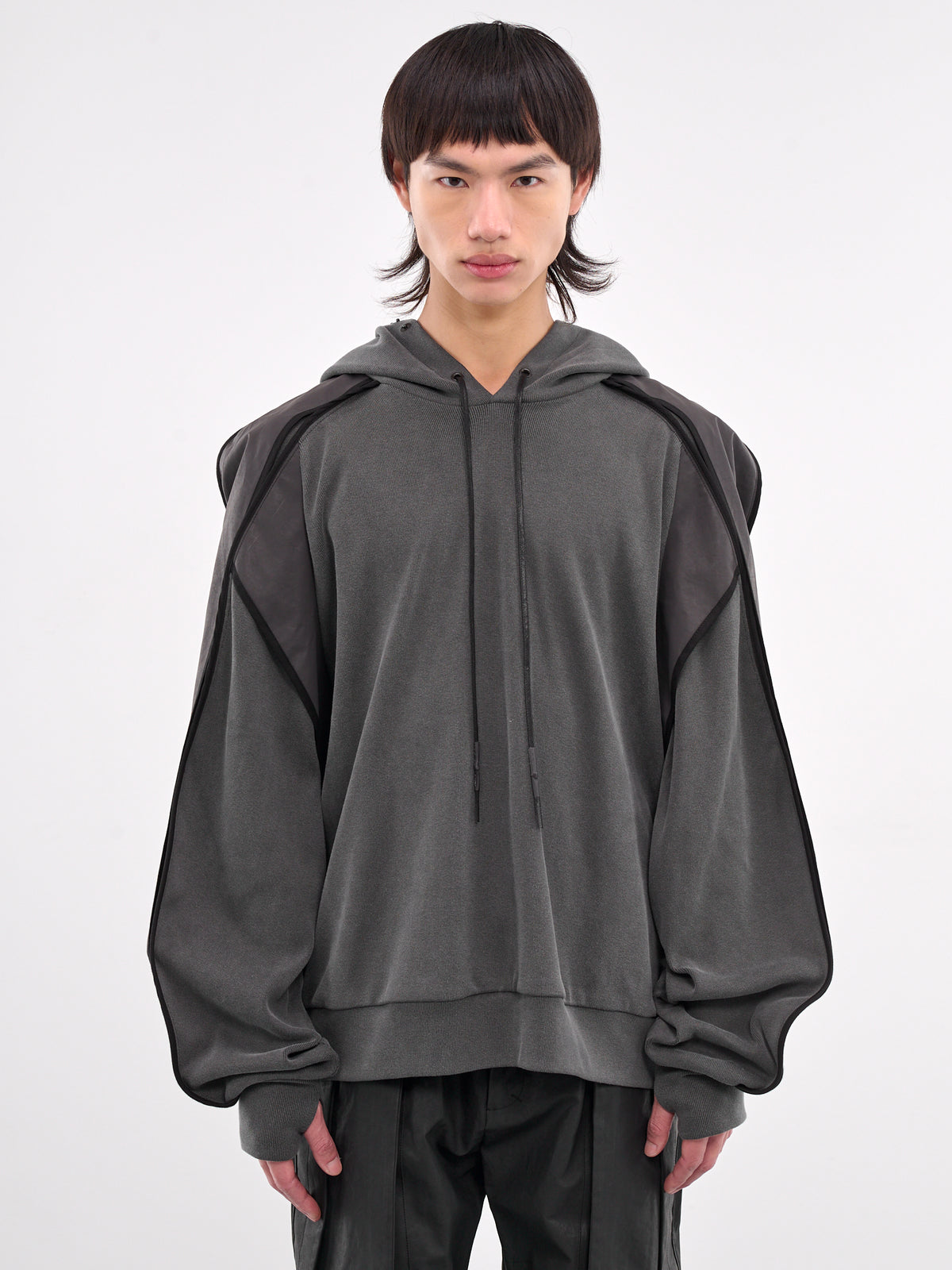 Horseshoe Crab Layered Hoodie (CA07HCT6CC-CHARCOAL)