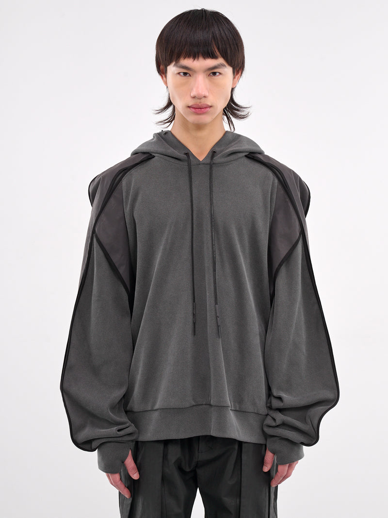 Horseshoe Crab Layered Hoodie (CA07HCT6CC-CHARCOAL)