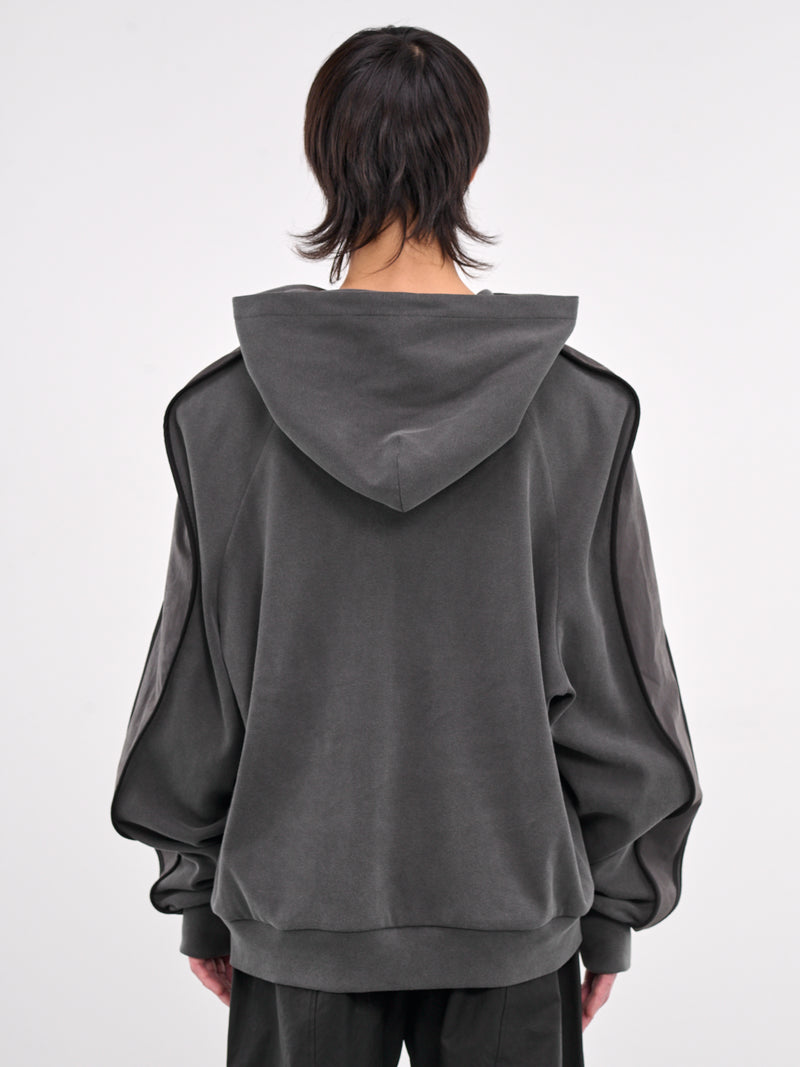Horseshoe Crab Layered Hoodie (CA07HCT6CC-CHARCOAL)