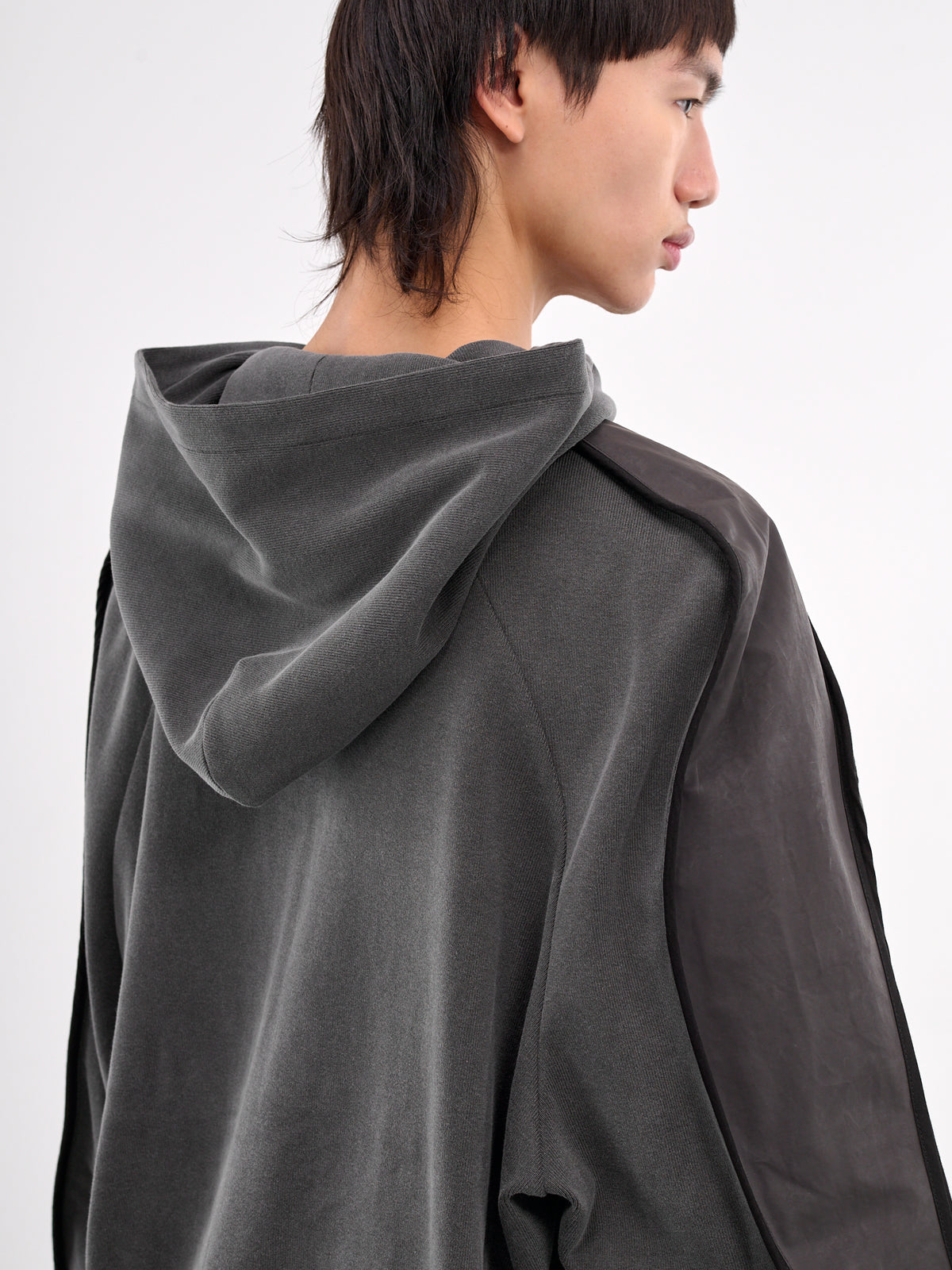 Horseshoe Crab Layered Hoodie (CA07HCT6CC-CHARCOAL)