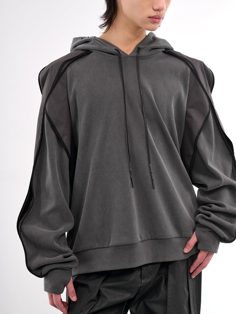 Horseshoe Crab Layered Hoodie (CA07HCT6CC-CHARCOAL)