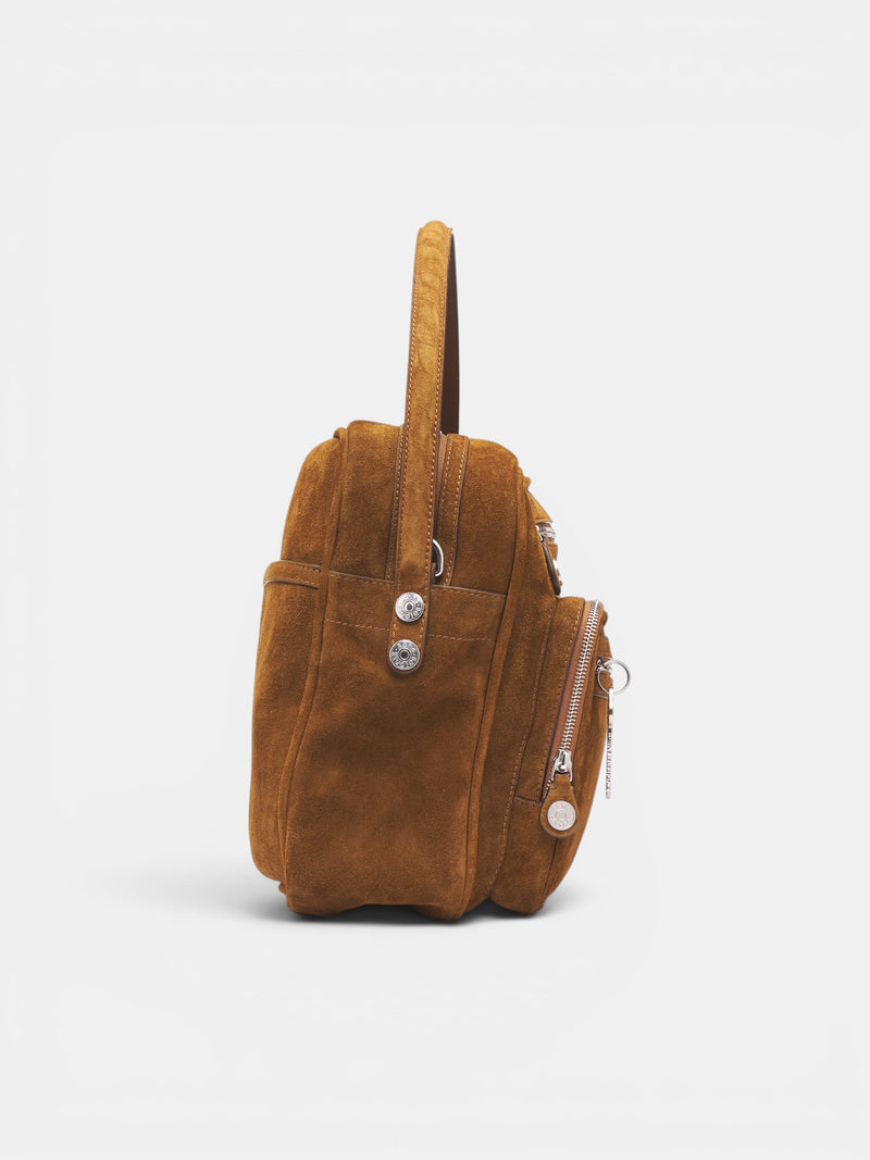 Brown Suede Camero Camera Bag (CAMERO-CAMERA-SUEDE-V-COGNAC-B)