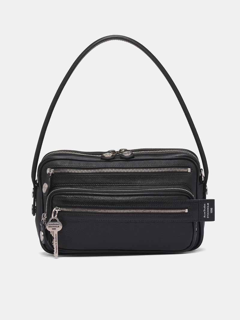 Leather Camero Fur Party Bag (CAMERO-PARTY-FUR-STRAP-BLACK)