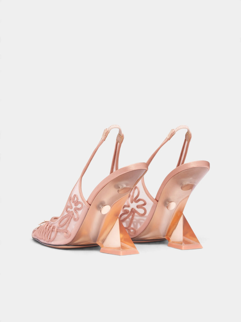 Pink Cheope Slingback Heels (CAPWSH00779-PALE-PINK)