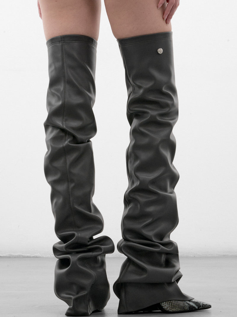 Robin OTK Thigh High Boots (CAPWSH00872-GREY)