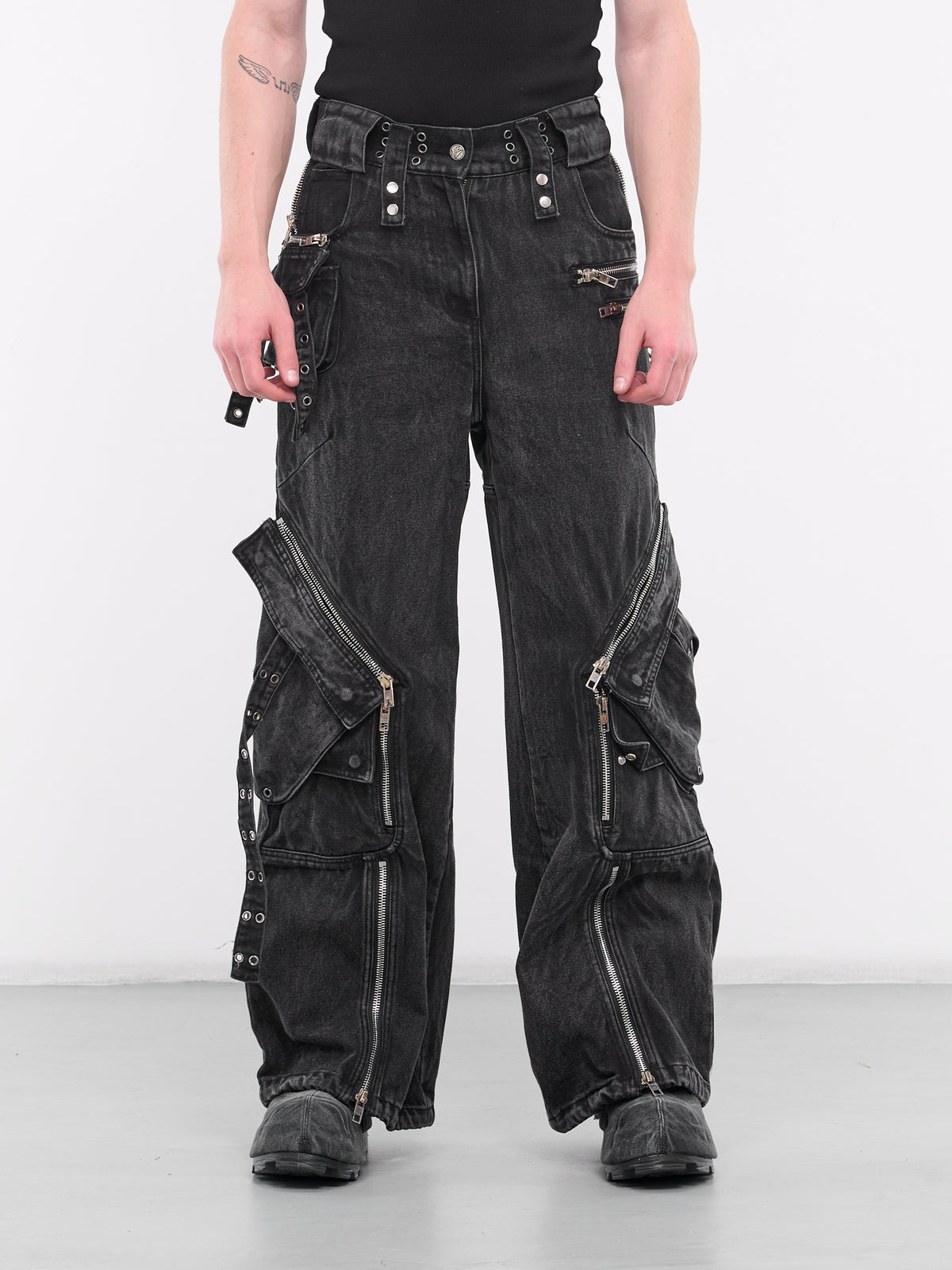 Cargo Denim Jeans (CARGO-DENIM-PANTS-BLACK)