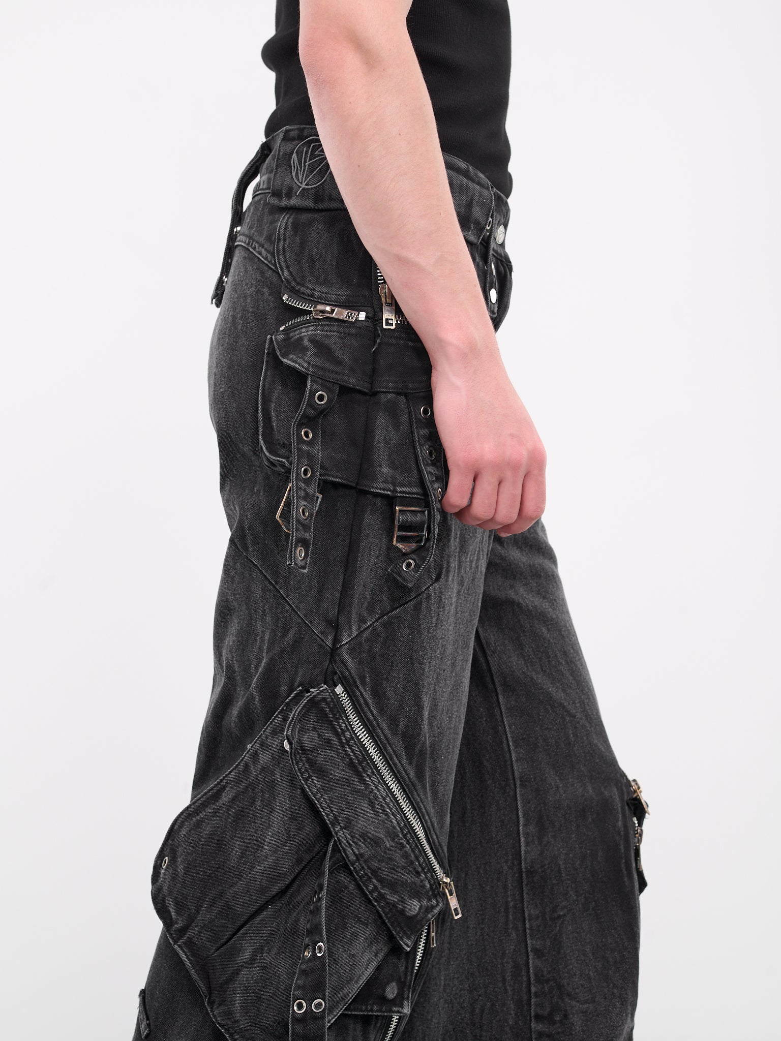 Cargo Denim Jeans (CARGO-DENIM-PANTS-BLACK)