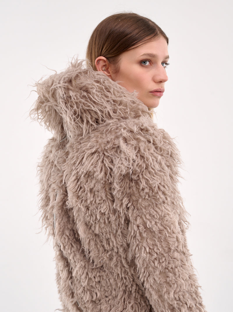 Rounden Faux Fur Gown (CATWALK-7-BEIGE)